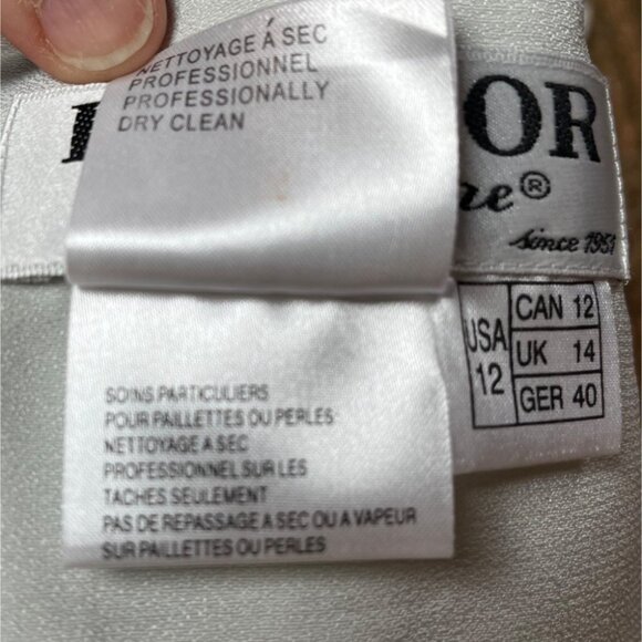 1990s/Y2K Vintage Maxi Dress Caged Silver Beaded Evening Gown Glamorous Cocktail - Picture 10 of 10